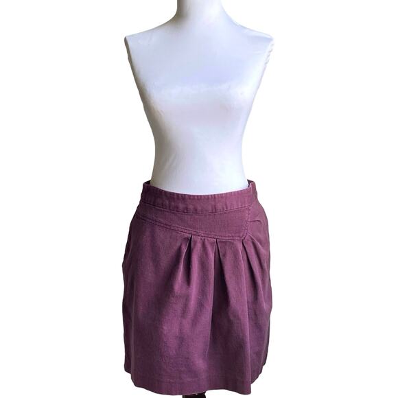 ANTHROPOLOGIE TABITHA Runny Yoke Pleated Asymmetrical Skirt Pockets SZ 4 Boho - Picture 2 of 8